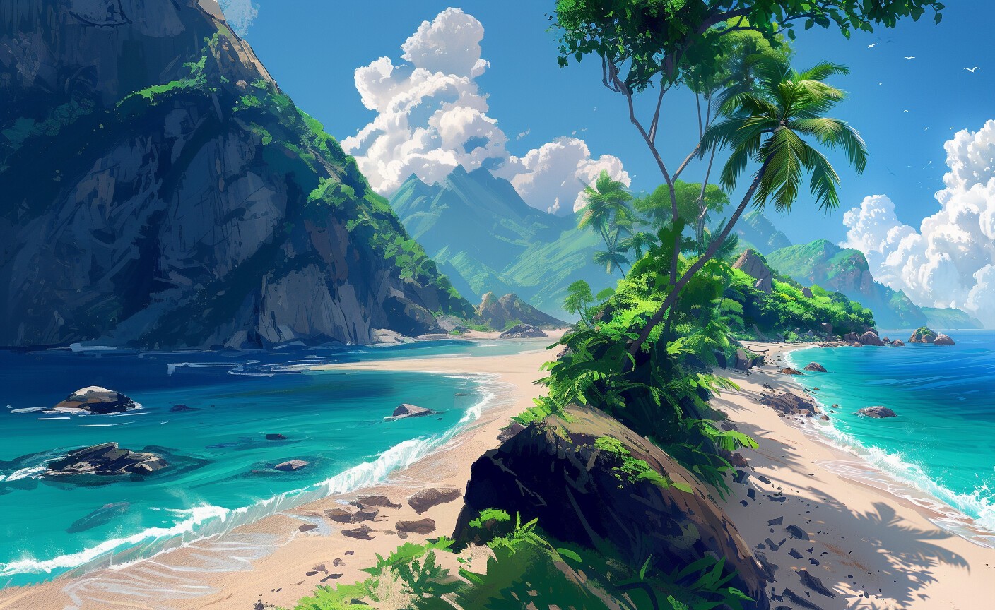 Tropical Caribbean island paradise